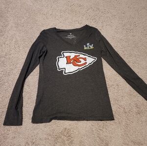 Fanatics Red and Gray Long Sleeve Tee